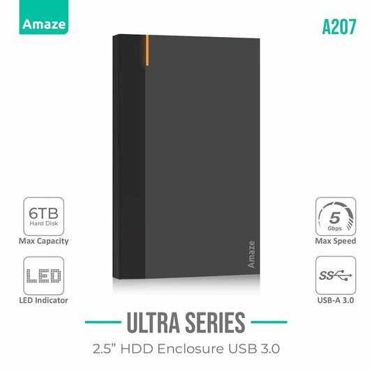 Amaze A207 Ultra Series 2.5" USB 3.0 HDD Case