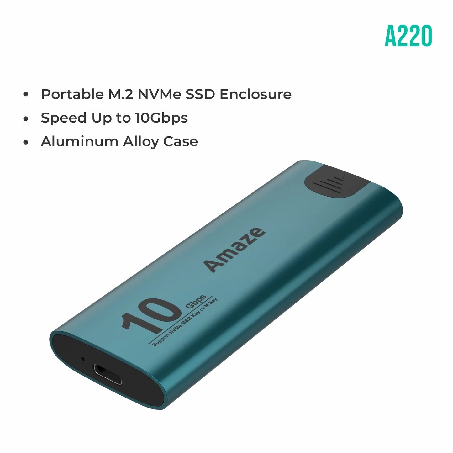 Amaze A220 Portable M.2 NVME 10G SSD Enclosure