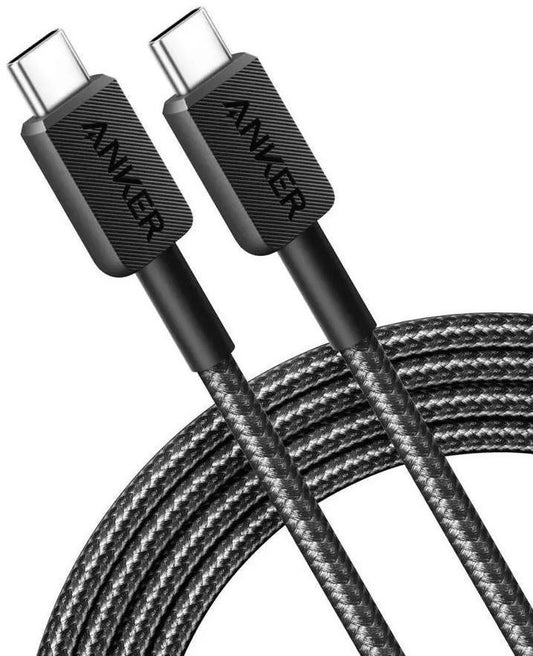 Anker 240W Braided USB-C to USB-C Cable 3ft Black