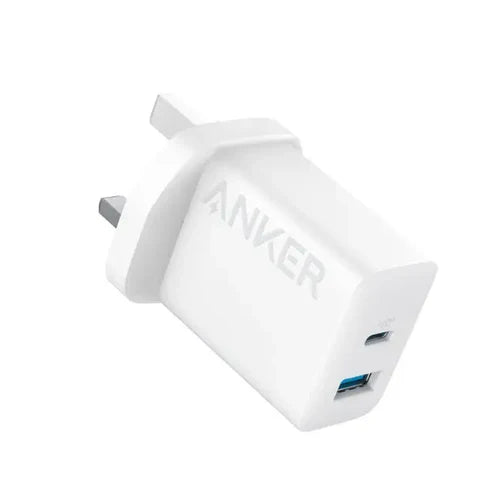 Anker 20W 2-Port Fast Charger 3Pin White