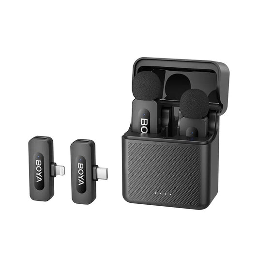 BOYA BY-V3 Combo 2.4 GHz Dual-Channel Wireless Microphone For USB-C &amp; iOS