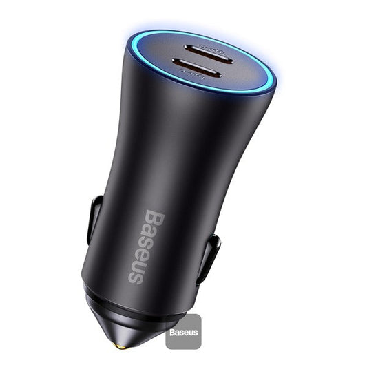 Baseus Golden Contactor Pro Dual USB-C 40W Car Charger Gray