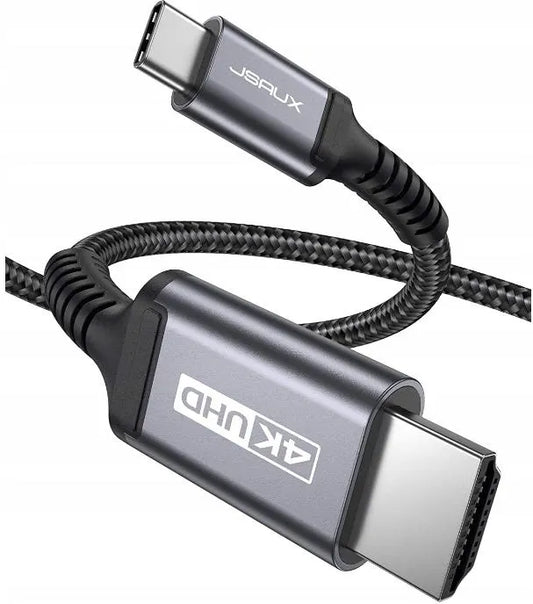 Jsaux CV0029 USB-C Male To HDMI Male 4K@30HZ Cable 3M Grey