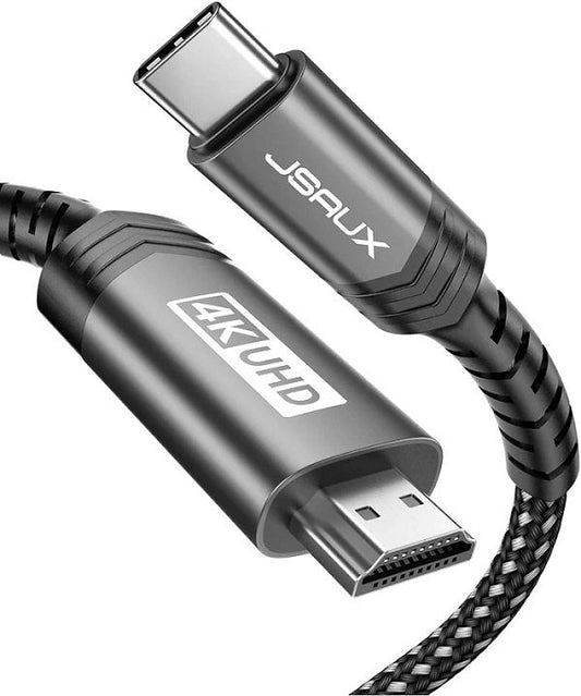 Jsaux CV0030 USB-C Male To HDMI Male 4K@60HZ Cable 3M Grey