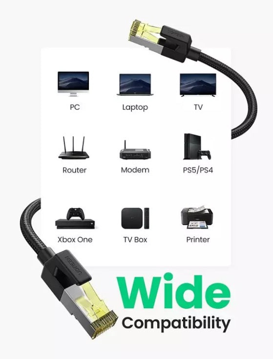 Ugreen 80421 Cat 7 Braided Ethernet Cable 1m